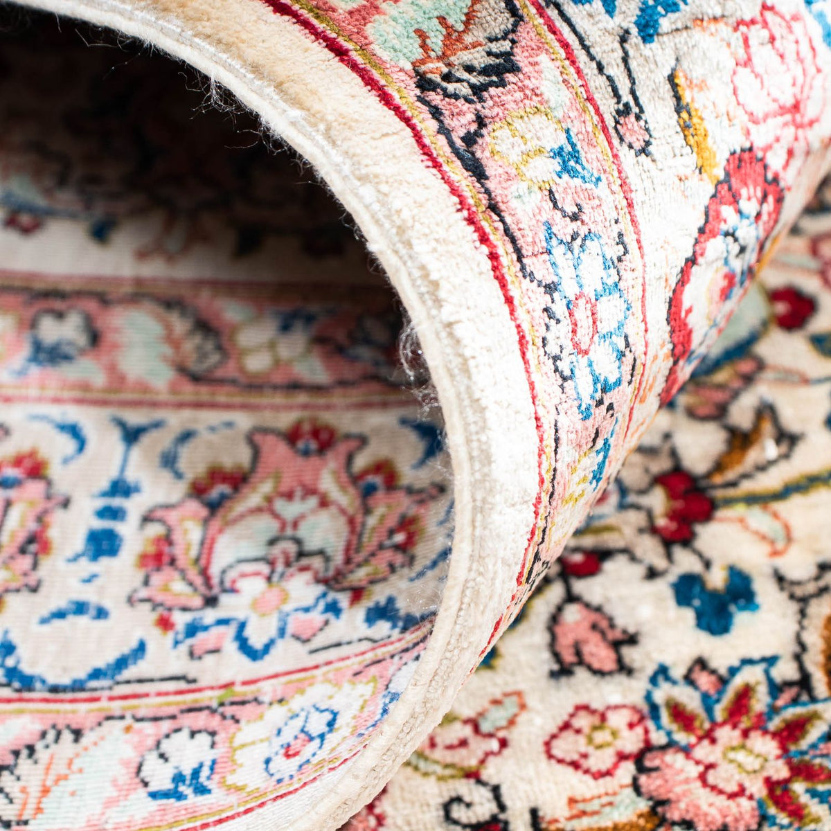 Alfombra persa - Ghom - 120 x 80 cm - beige