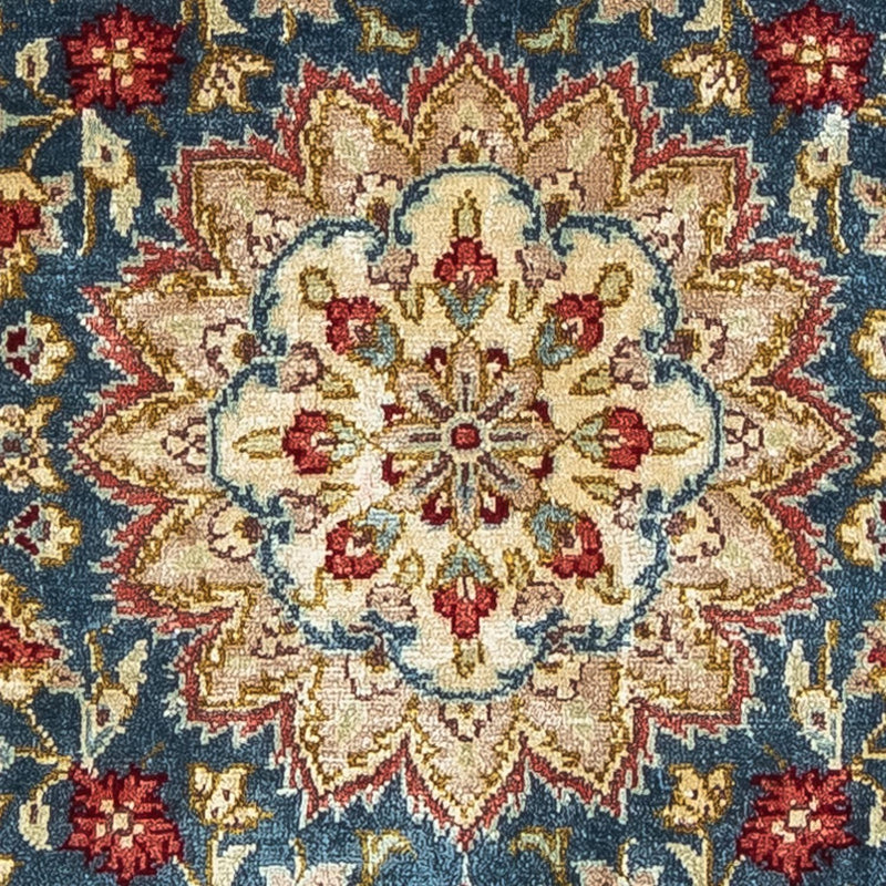 Alfombra de seda - Ghom Seda - Prima - 44 x 27 cm - azul oscuro