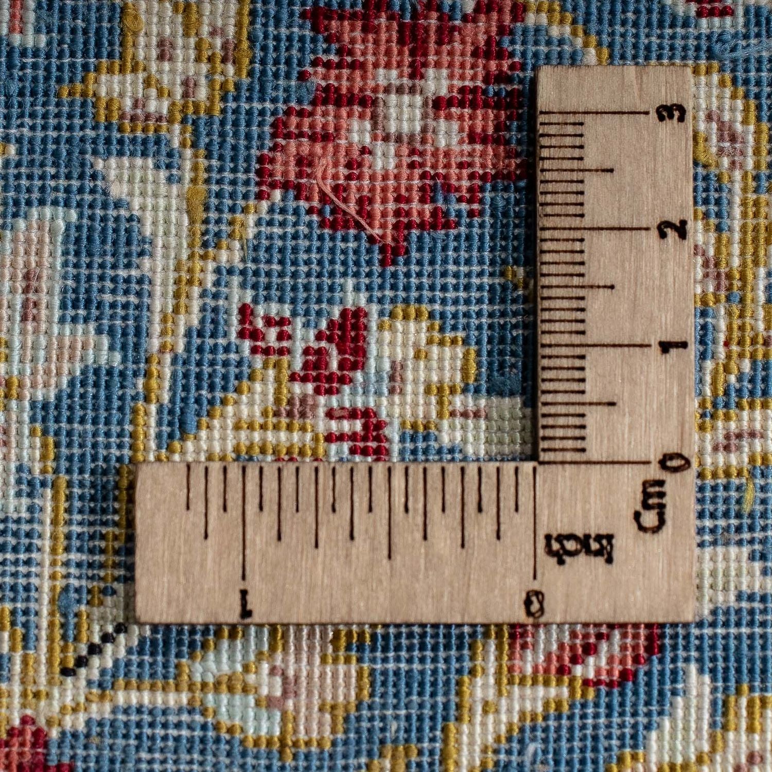 Alfombra de seda - Ghom Seda - Prima - 44 x 27 cm - azul oscuro