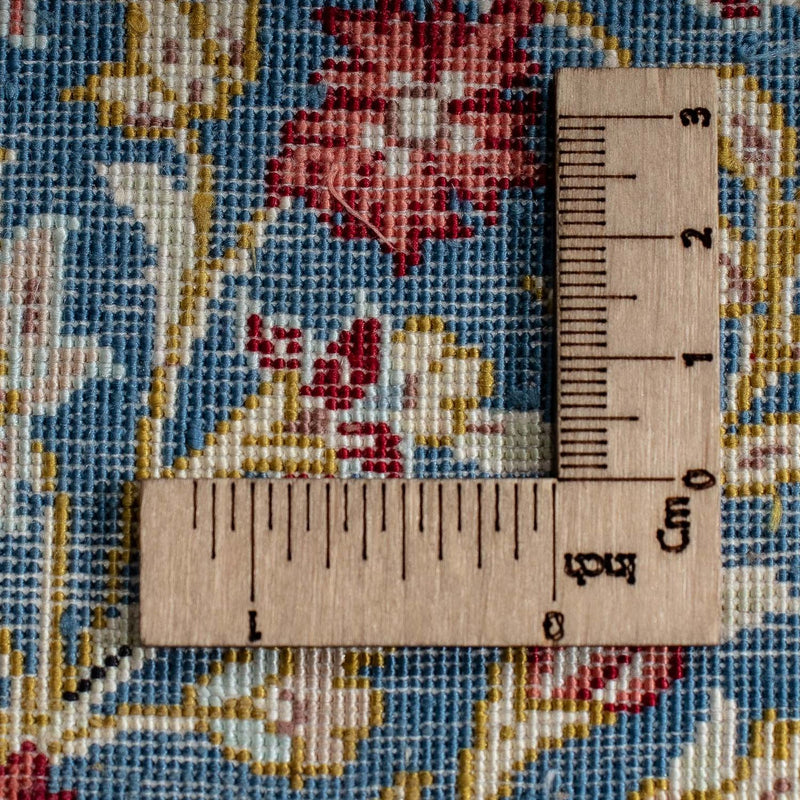 Alfombra de seda - Ghom Seda - Prima - 44 x 27 cm - azul oscuro