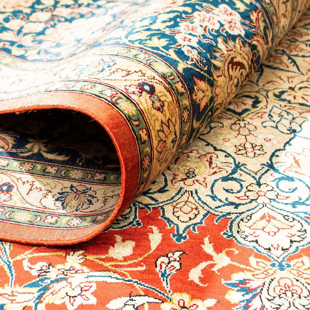 Alfombra persa - Ghom - 296 x 196 cm - óxido