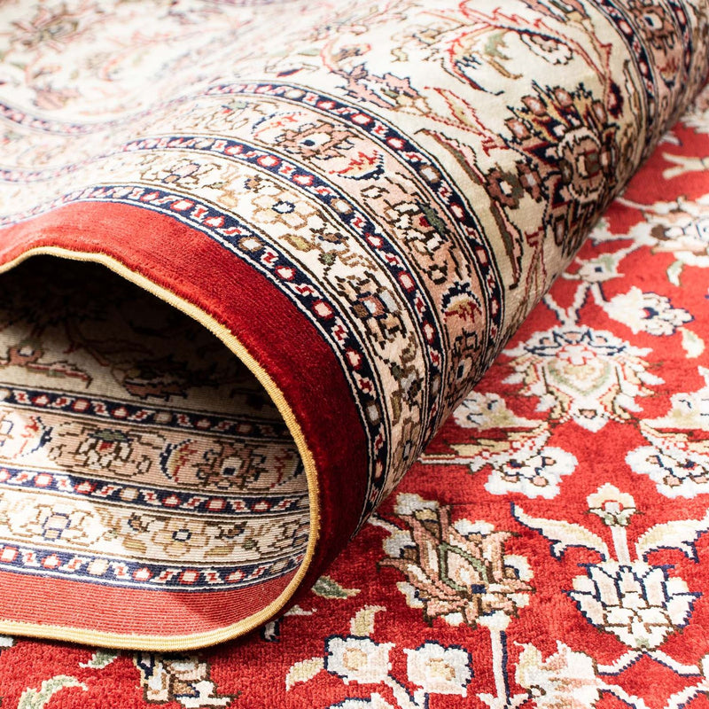 Alfombra oriental - Hereke - 276 x 185 cm - rojo oscuro