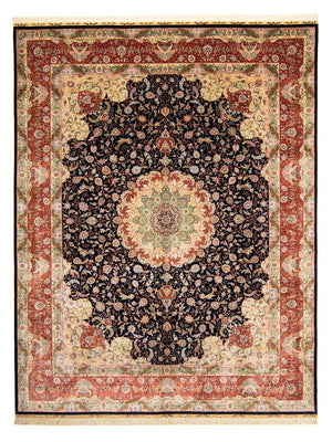 Alfombra oriental - Hereke - 402 x 303 cm - rojo oscuro