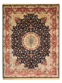 Alfombra oriental - Hereke - 402 x 303 cm - rojo oscuro