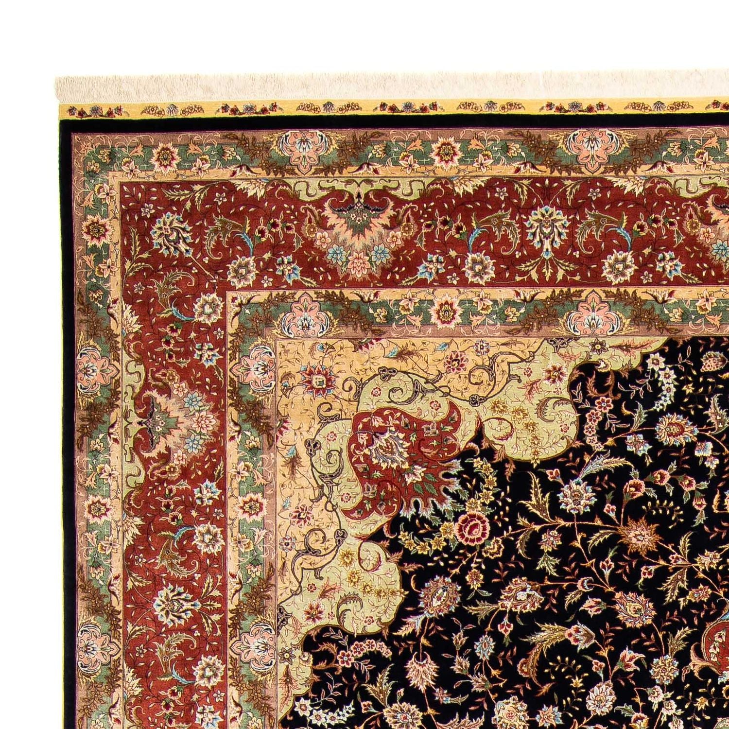Alfombra oriental - Hereke - 402 x 303 cm - rojo oscuro