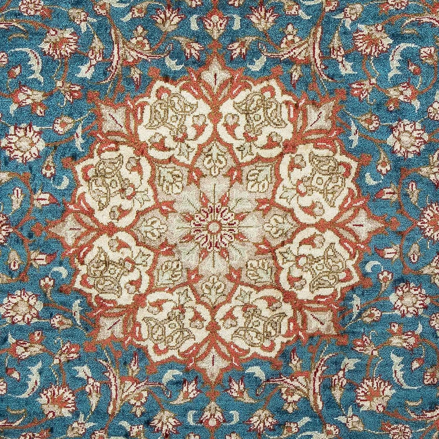 Alfombra persa - Ghom - 94 x 58 cm - azul