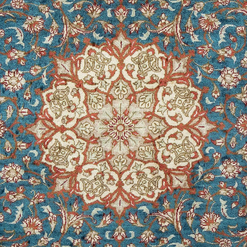 Alfombra persa - Ghom - 94 x 58 cm - azul