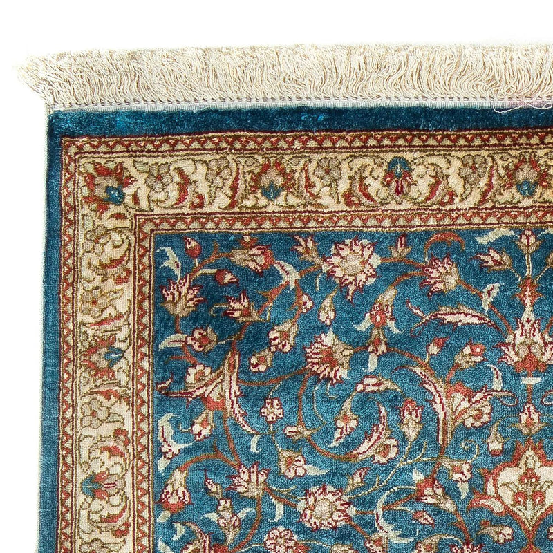 Alfombra persa - Ghom - 94 x 58 cm - azul