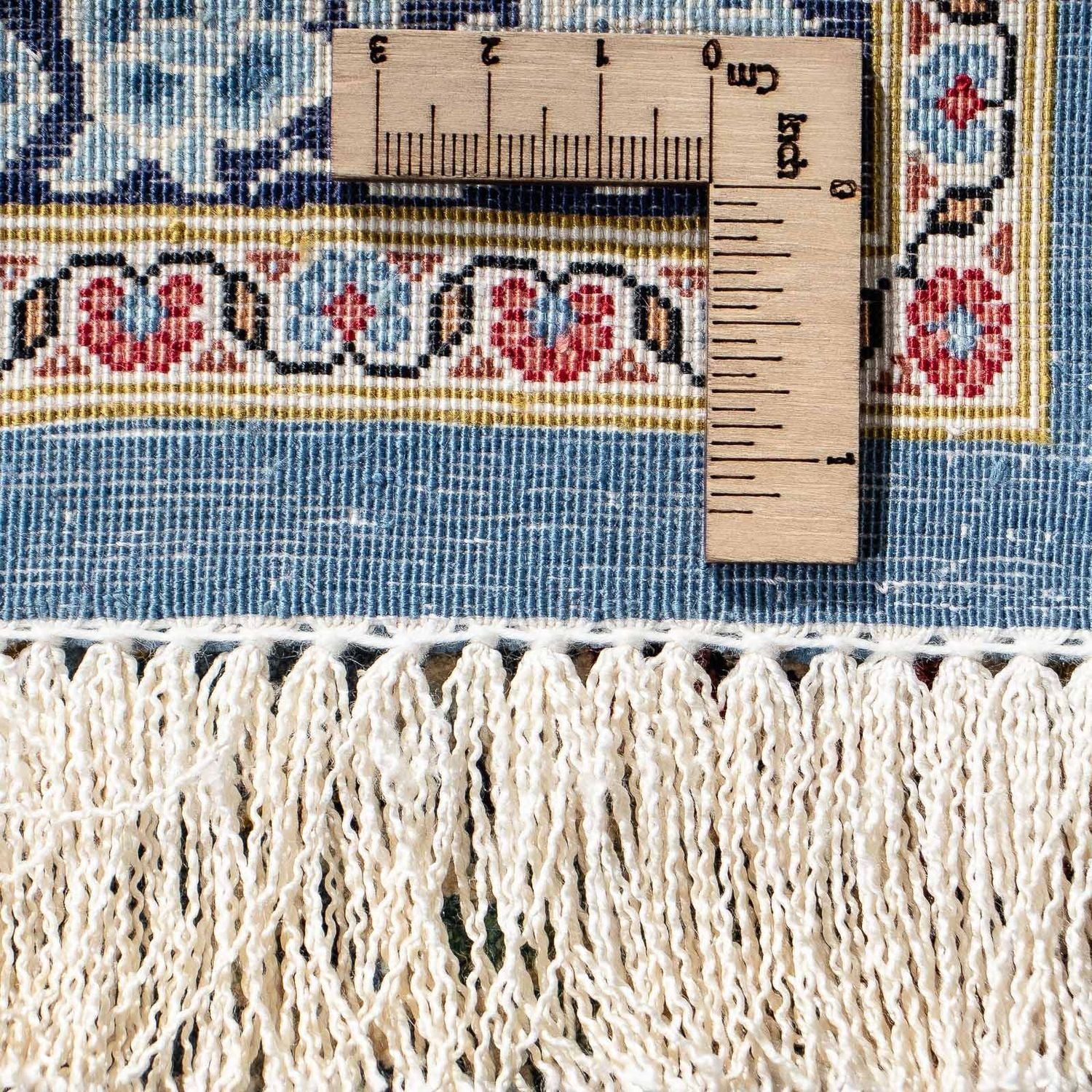 Alfombra persa - Ghom - 80 x 55 cm - azul oscuro