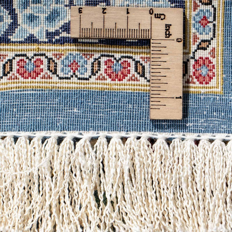 Alfombra persa - Ghom - 80 x 55 cm - azul oscuro