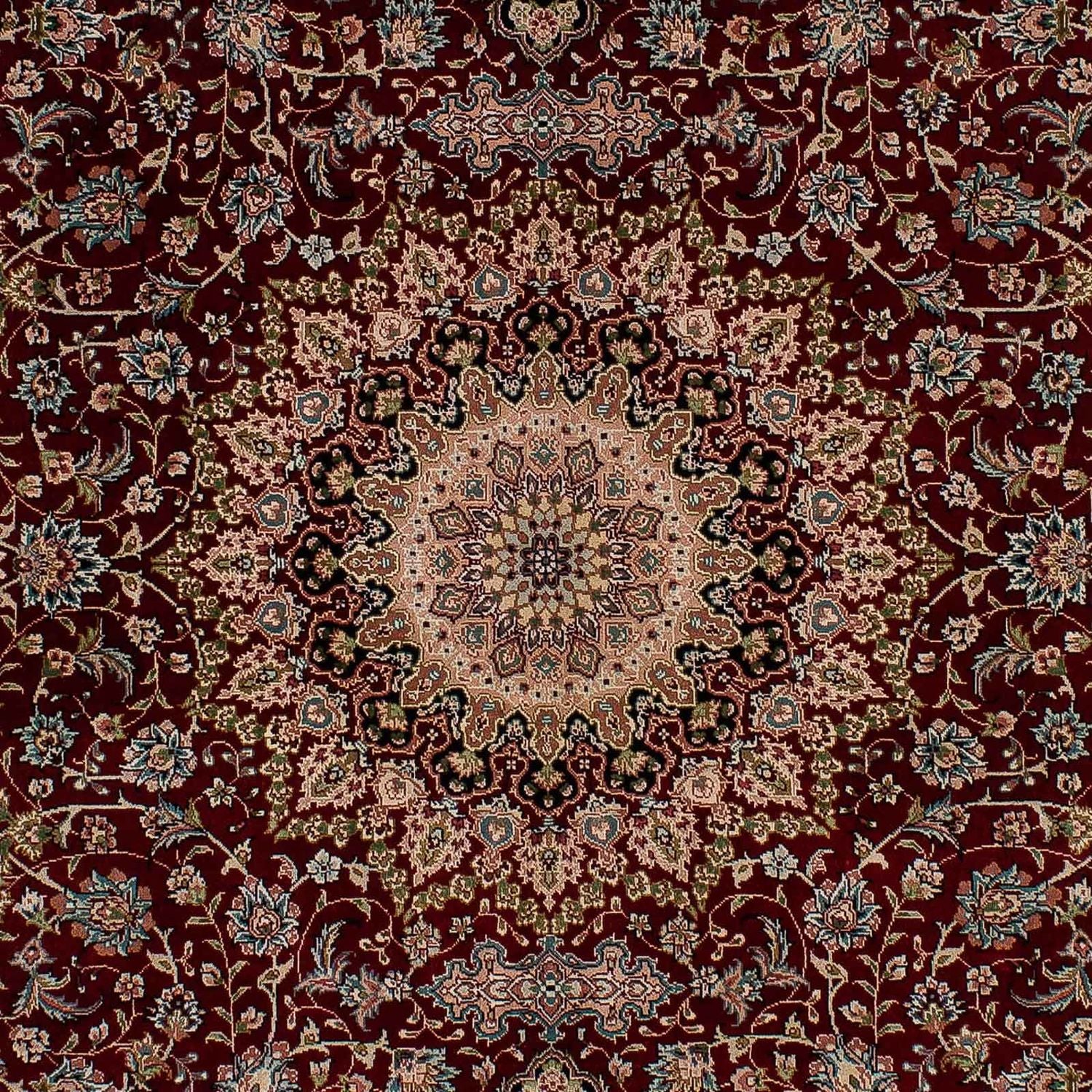 Alfombra de seda - Seda china - 183 x 122 cm - rojo oscuro