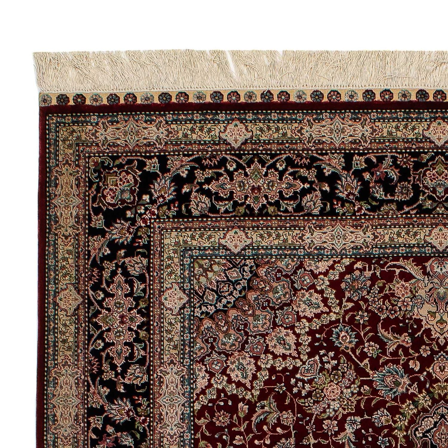 Alfombra de seda - Seda china - 183 x 122 cm - rojo oscuro
