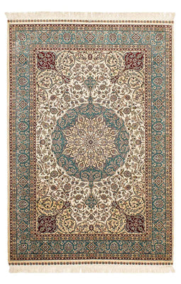 Alfombra de seda - Seda china - 183 x 122 cm - rojo oscuro