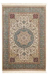 Alfombra de seda - Seda china - 183 x 122 cm - rojo oscuro