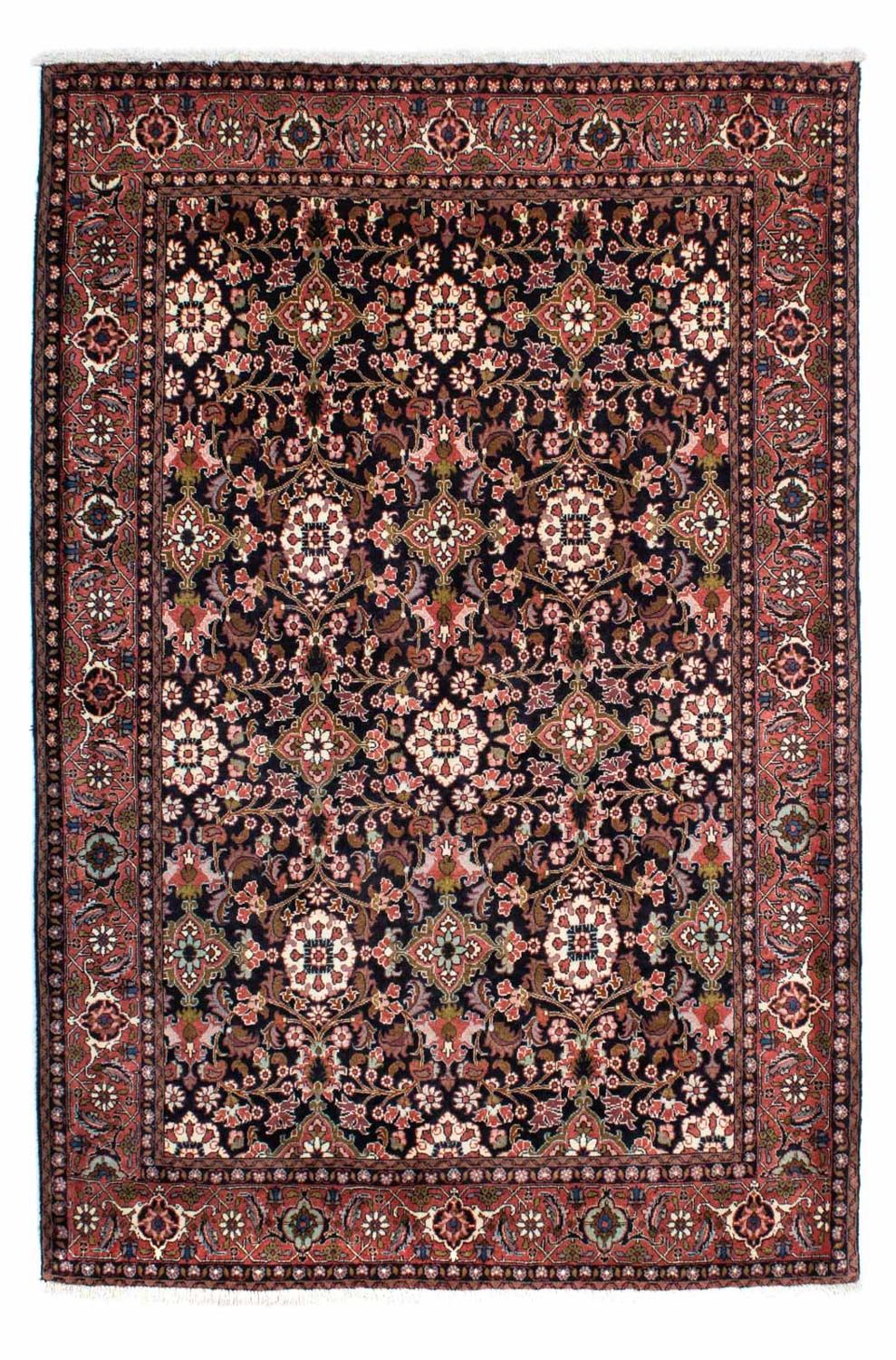 Alfombra persa - Bidjar - 210 x 141 cm - azul oscuro