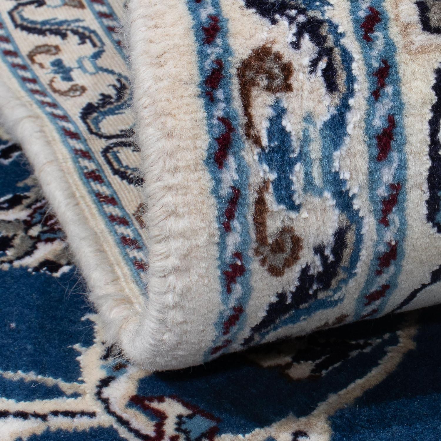 Alfombra persa - Nain - 247 x 190 cm - azul claro