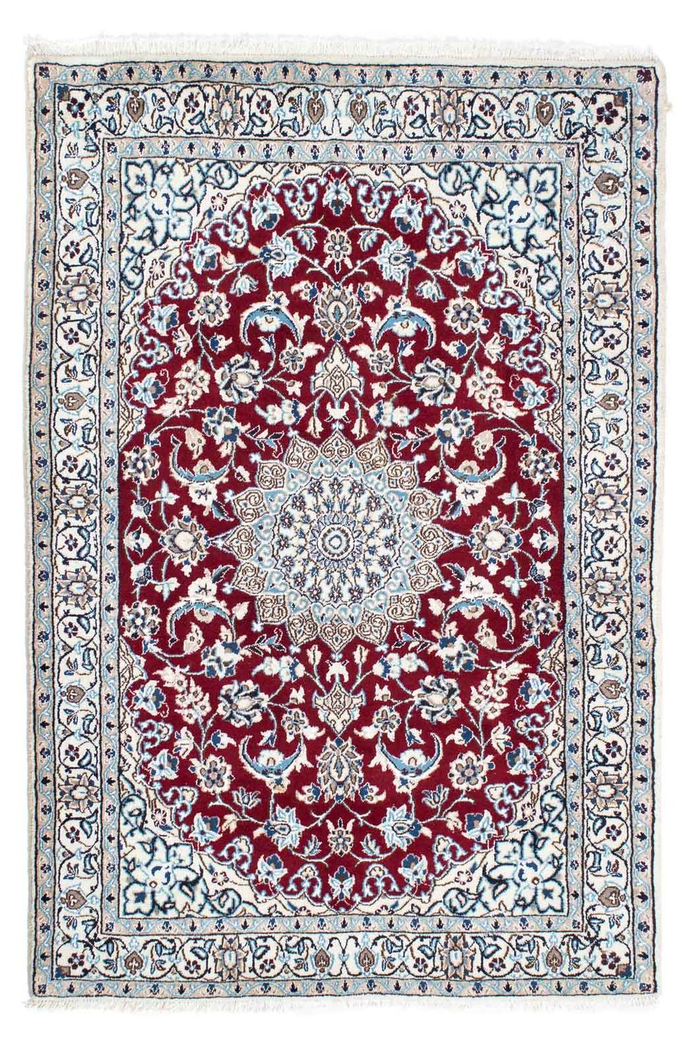 Alfombra Persa - Nain - Real - 173 x 114 cm - rojo oscuro