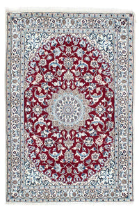 Alfombra Persa - Nain - Real - 173 x 114 cm - rojo oscuro