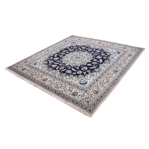 Alfombra persa - Nain cuadrado  - 207 x 198 cm - azul oscuro