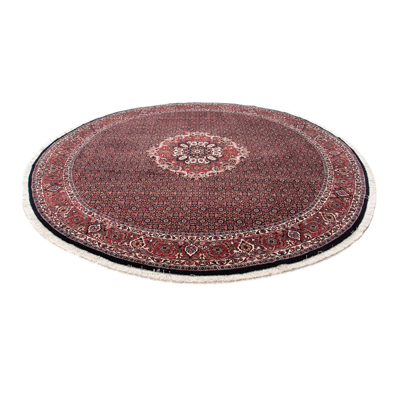 Alfombra persa - Bidjar redondo  - 250 x 250 cm - rojo oscuro