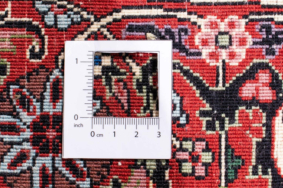 Alfombra persa - Bidjar redondo  - 250 x 250 cm - rojo oscuro