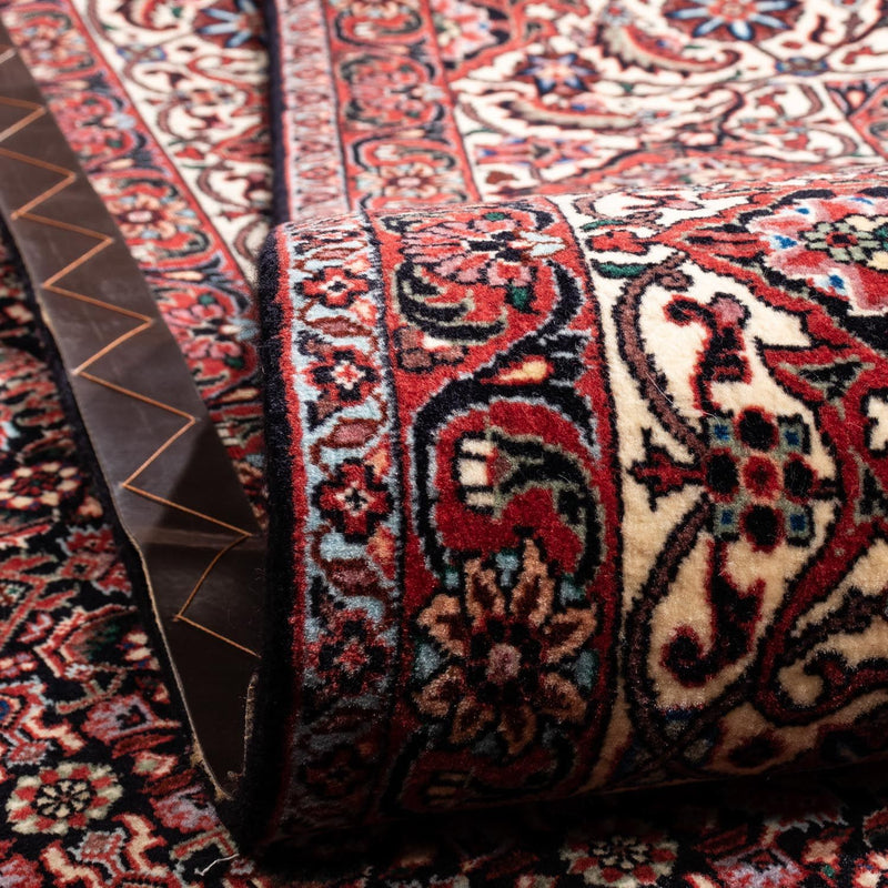 Alfombra persa - Bidjar - 346 x 250 cm - rojo oscuro