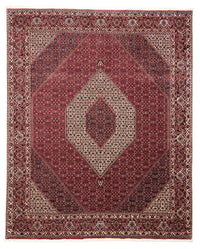 Alfombra persa - Bidjar - 303 x 250 cm - rojo oscuro