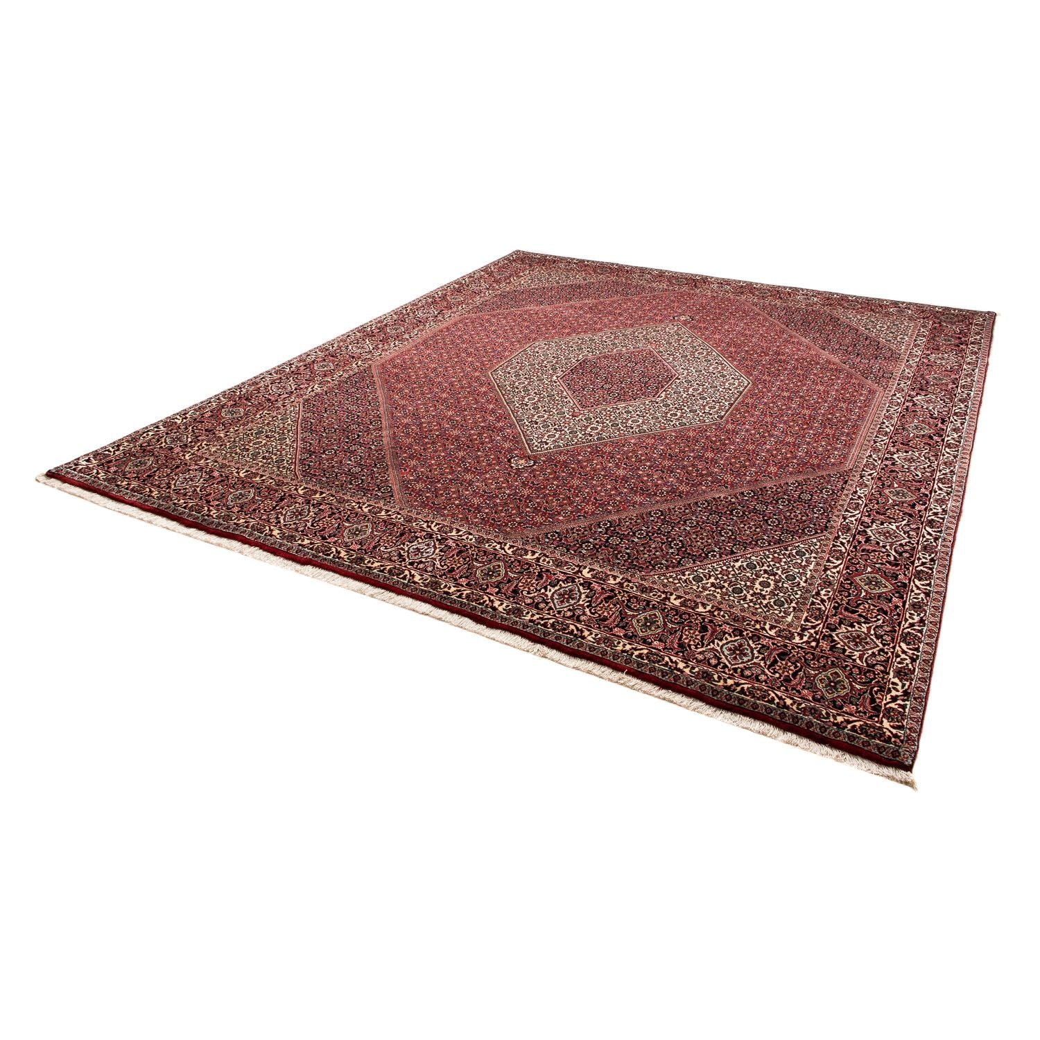 Alfombra persa - Bidjar - 303 x 250 cm - rojo oscuro