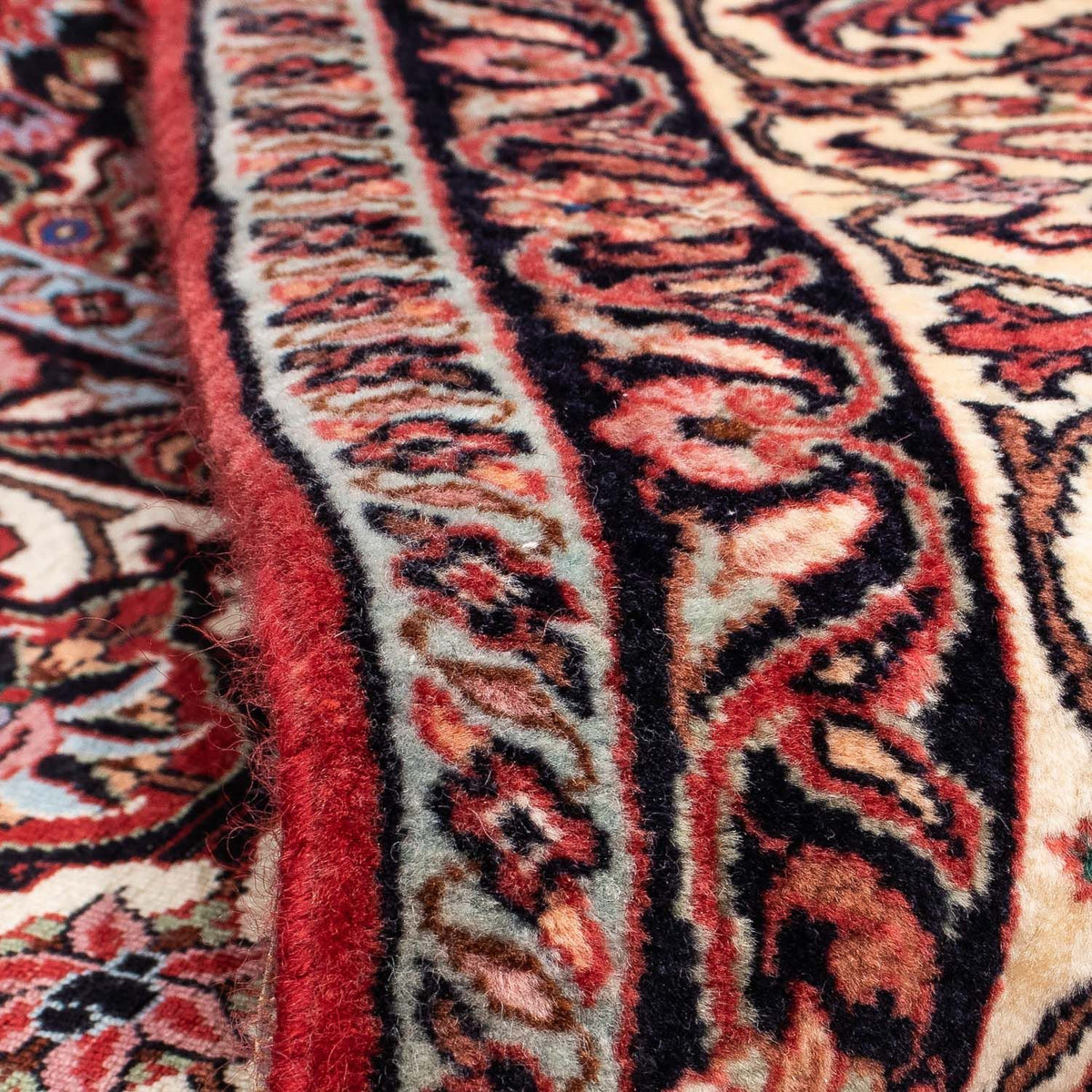 Alfombra persa - Bidjar - 309 x 256 cm - rojo oscuro