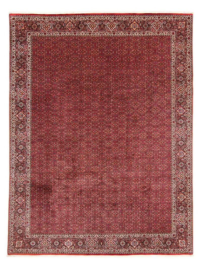 Alfombra persa - Bidjar - 381 x 298 cm - rojo oscuro