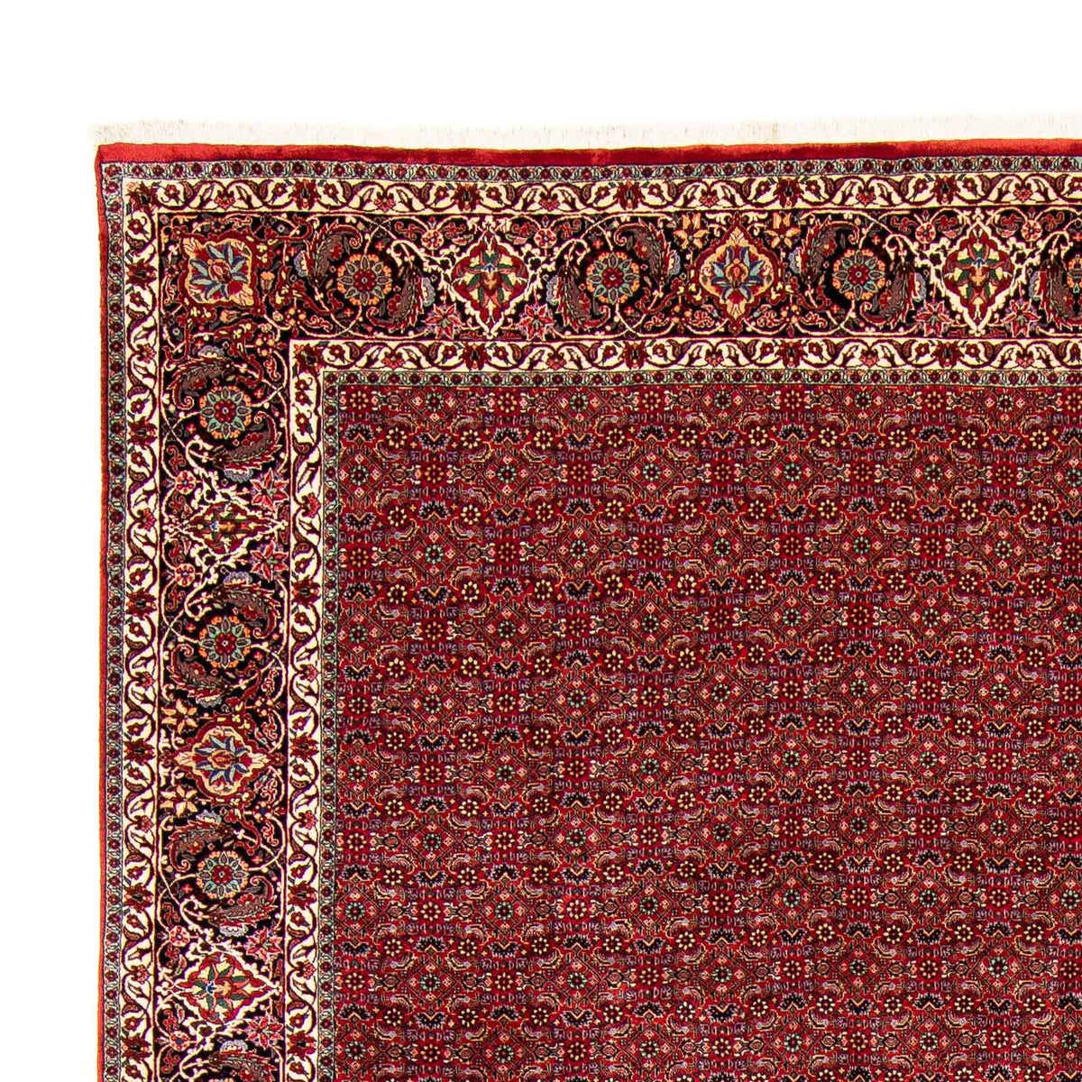 Alfombra persa - Bidjar - 381 x 298 cm - rojo oscuro