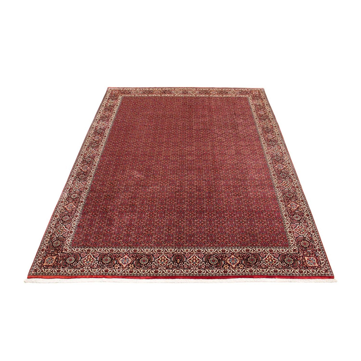 Alfombra persa - Bidjar - 381 x 298 cm - rojo oscuro
