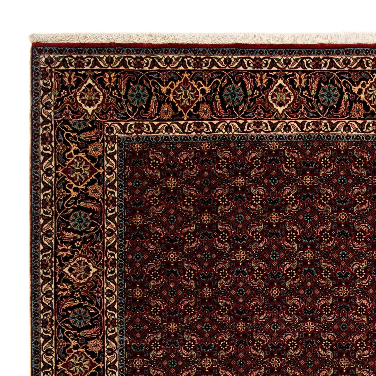 Alfombra persa - Bidjar - 252 x 206 cm - rojo oscuro