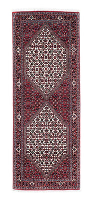 Alfombra de pasillo Alfombra persa - Bidjar - 199 x 73 cm - rojo oscuro