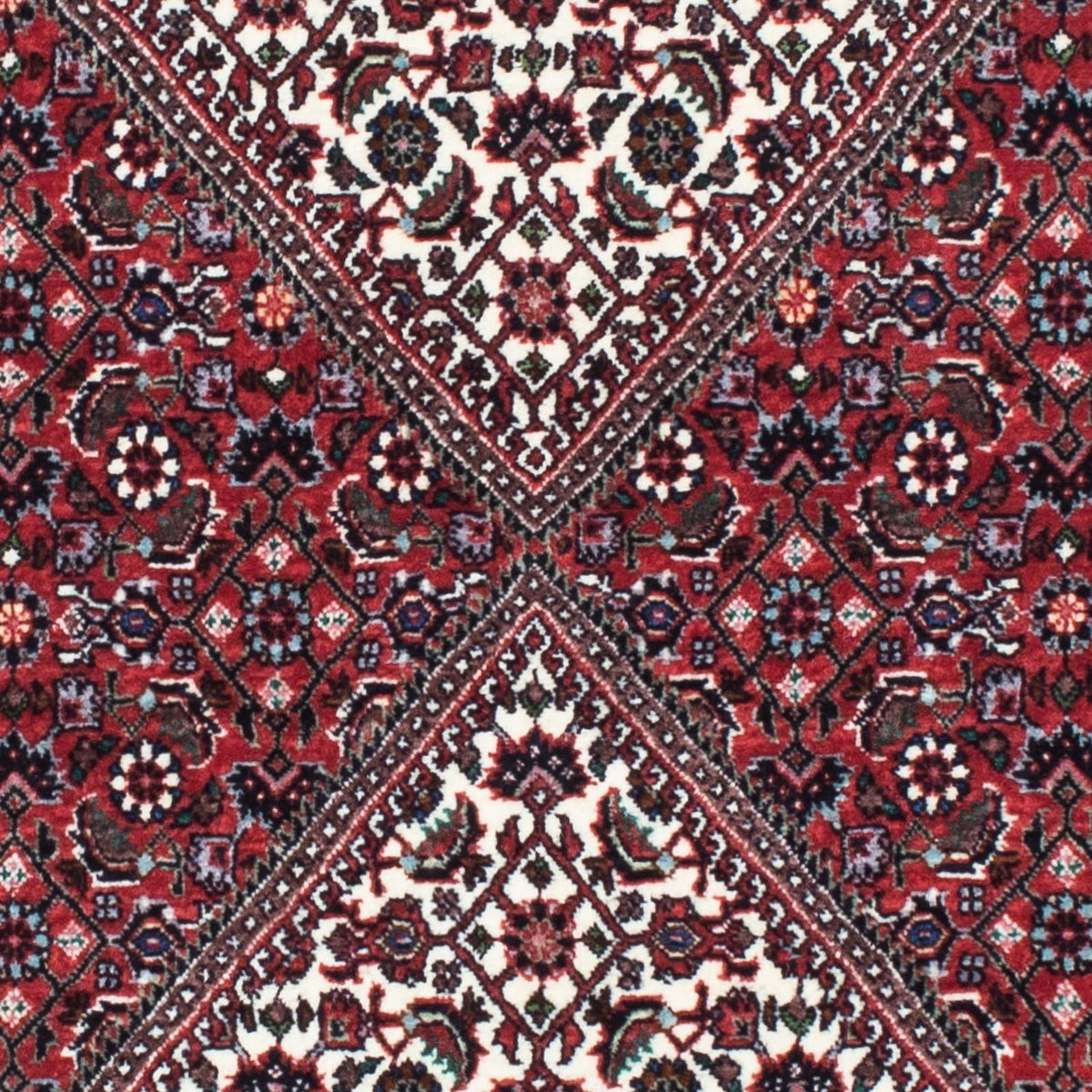 Alfombra de pasillo Alfombra persa - Bidjar - 199 x 73 cm - rojo oscuro