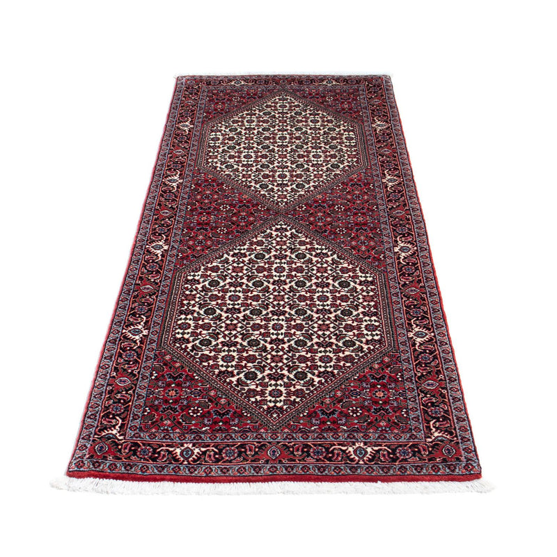 Alfombra de pasillo Alfombra persa - Bidjar - 199 x 73 cm - rojo oscuro
