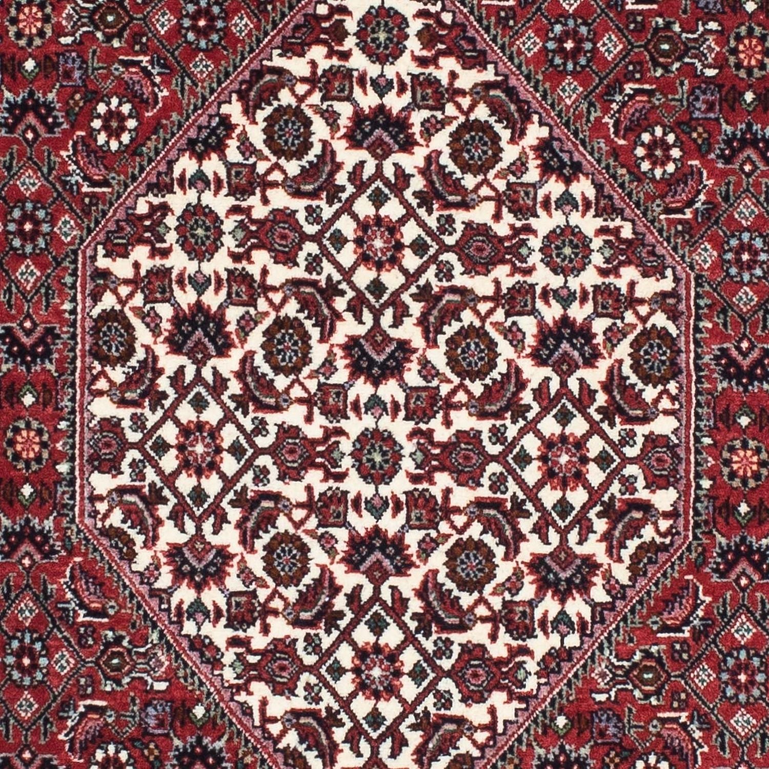 Alfombra de pasillo Alfombra persa - Bidjar - 197 x 74 cm - rojo