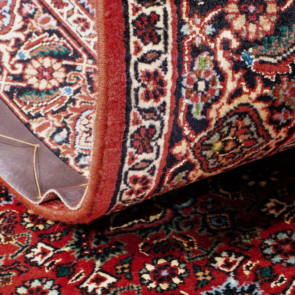 Alfombra persa - Bidjar - 170 x 109 cm - rojo