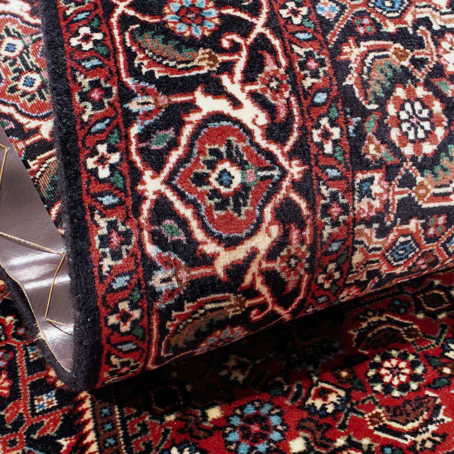 Alfombra persa - Bidjar - 176 x 109 cm - azul oscuro