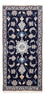 Alfombra persa - Nain - 134 x 65 cm - azul oscuro