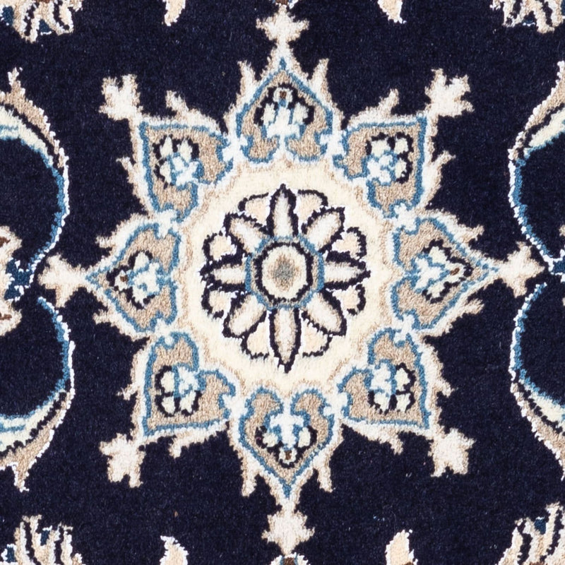 Alfombra persa - Nain - 134 x 65 cm - azul oscuro