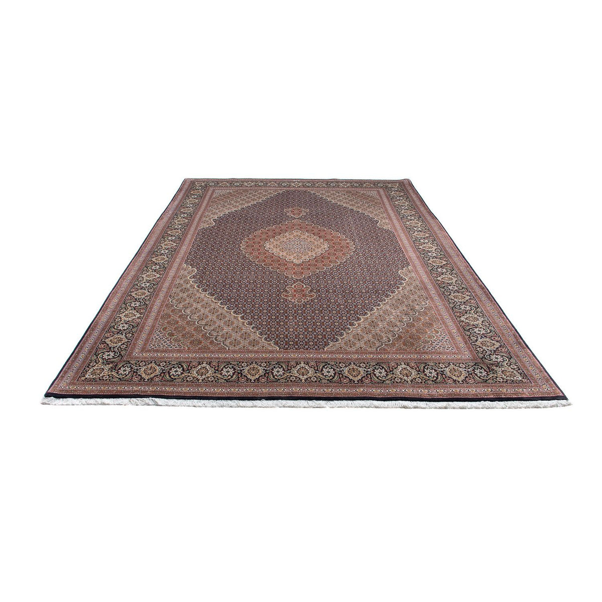 Alfombra persa - Tabriz - 302 x 202 cm - azul oscuro