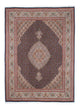 Tabriz Alfombra 155x210cm - Alfombra persa - marrón oscuro