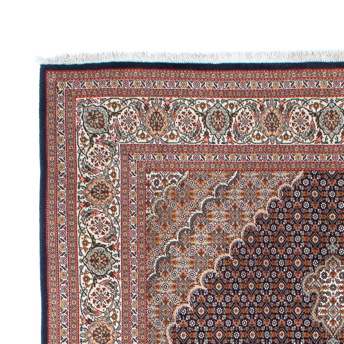 Tabriz Alfombra 155x210cm - Alfombra persa - marrón oscuro