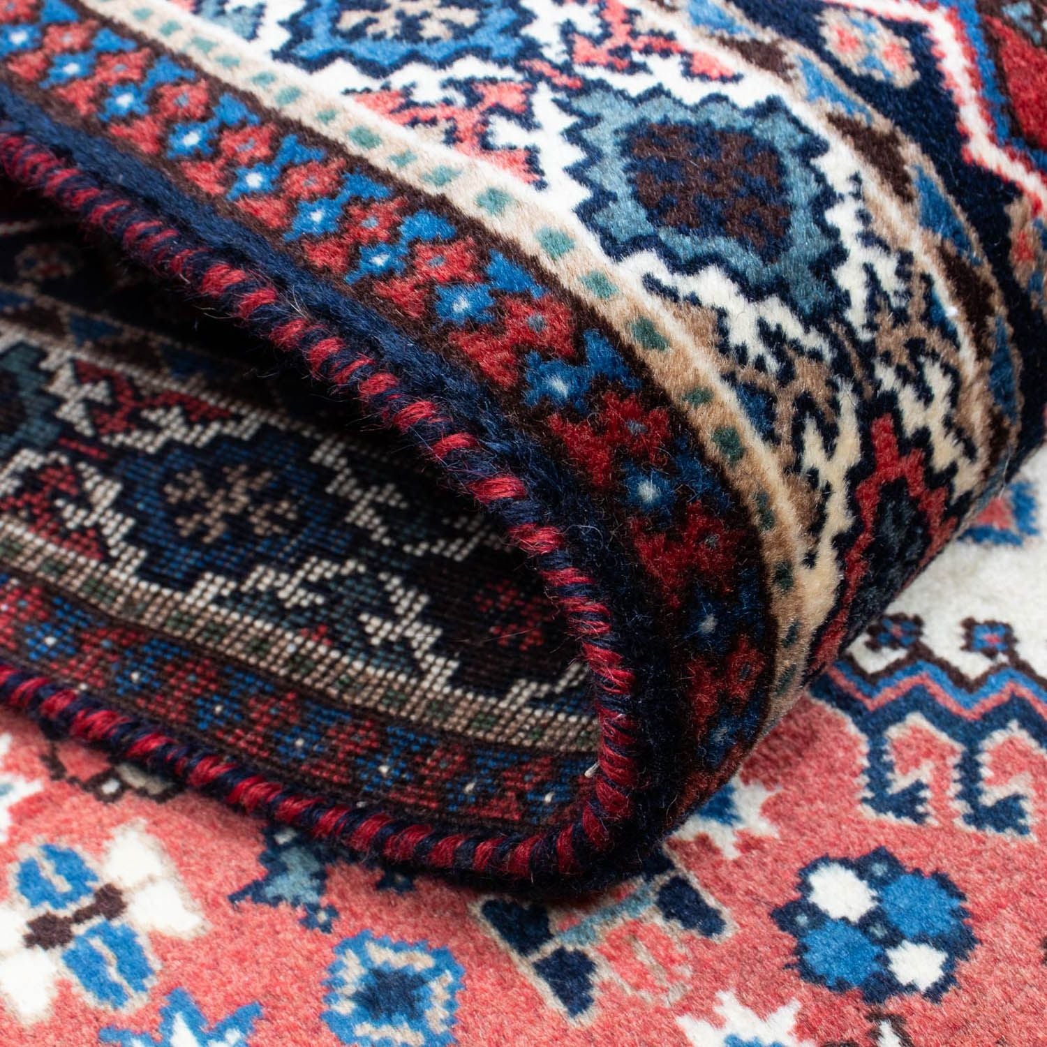 Alfombra de pasillo Alfombra persa - Nómada - 382 x 83 cm - rojo oscuro