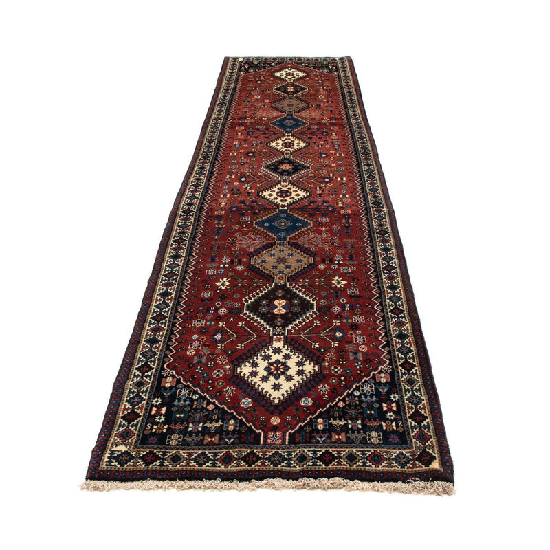 Alfombra de pasillo Alfombra persa - Nómada - 382 x 83 cm - rojo oscuro