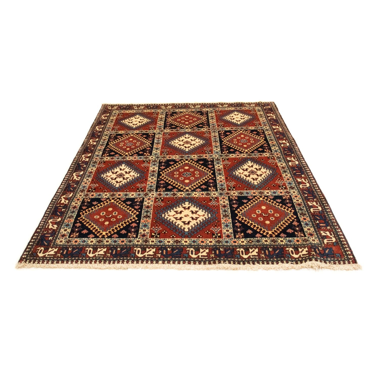 Alfombra persa - Nómada - 197 x 145 cm - multicolor