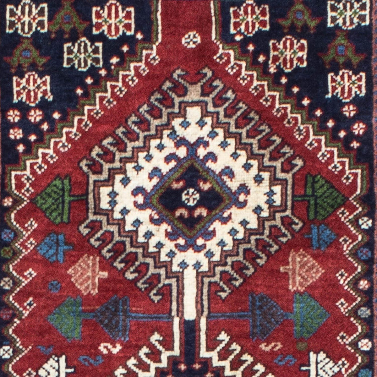 Alfombra de pasillo Alfombra persa - Nómada - 194 x 80 cm - rojo oscuro