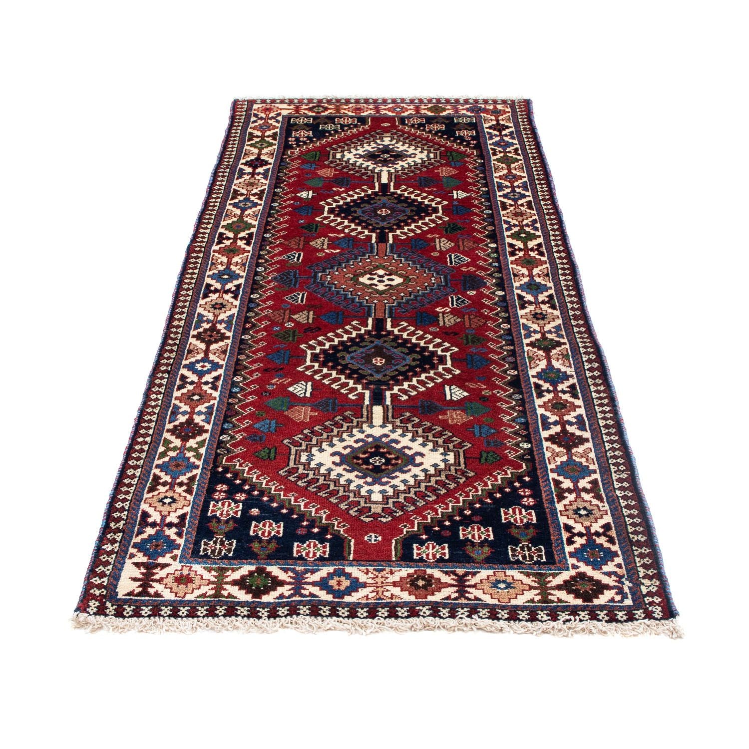 Alfombra de pasillo Alfombra persa - Nómada - 194 x 80 cm - rojo oscuro