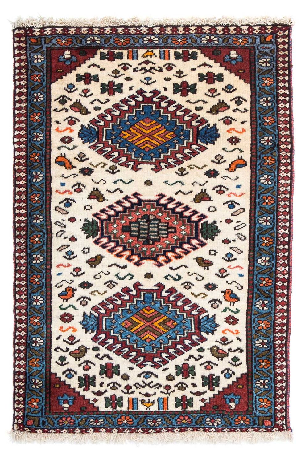 Alfombra persa - Nómada - 96 x 63 cm - beige